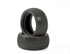 JConcepts Double Dee's 2.2 1/10th Front Buggy Tires (Green) (2)