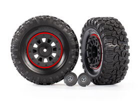 Traxxas Tires & Wheels 2.2" Canyon RT on Black G63 Wheels for Crawler (Requires TRX8255A) - (2)