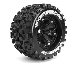 Louise 1:8 3.8 Inch Monster Tire MT-Uphill Mounted On Black Wheel - 1:2 Offset - Sport (2)
